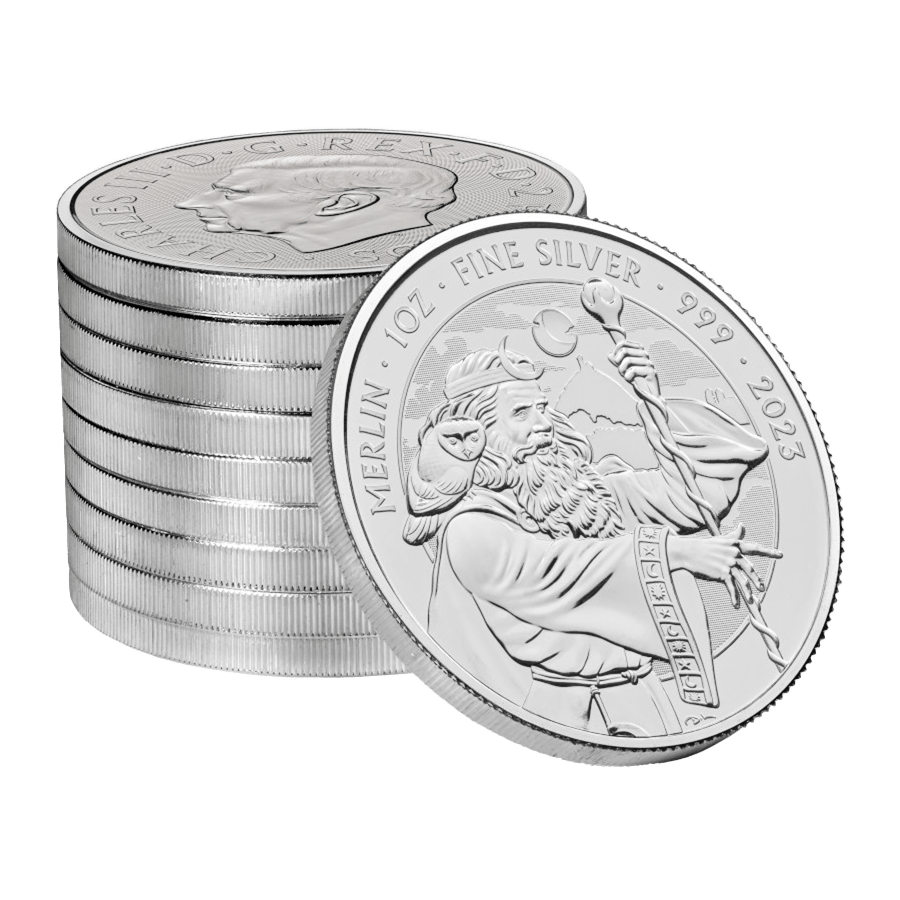 1 ounce Silver Coin - Myths and Legends - Merlin 2023 thumbnail 3