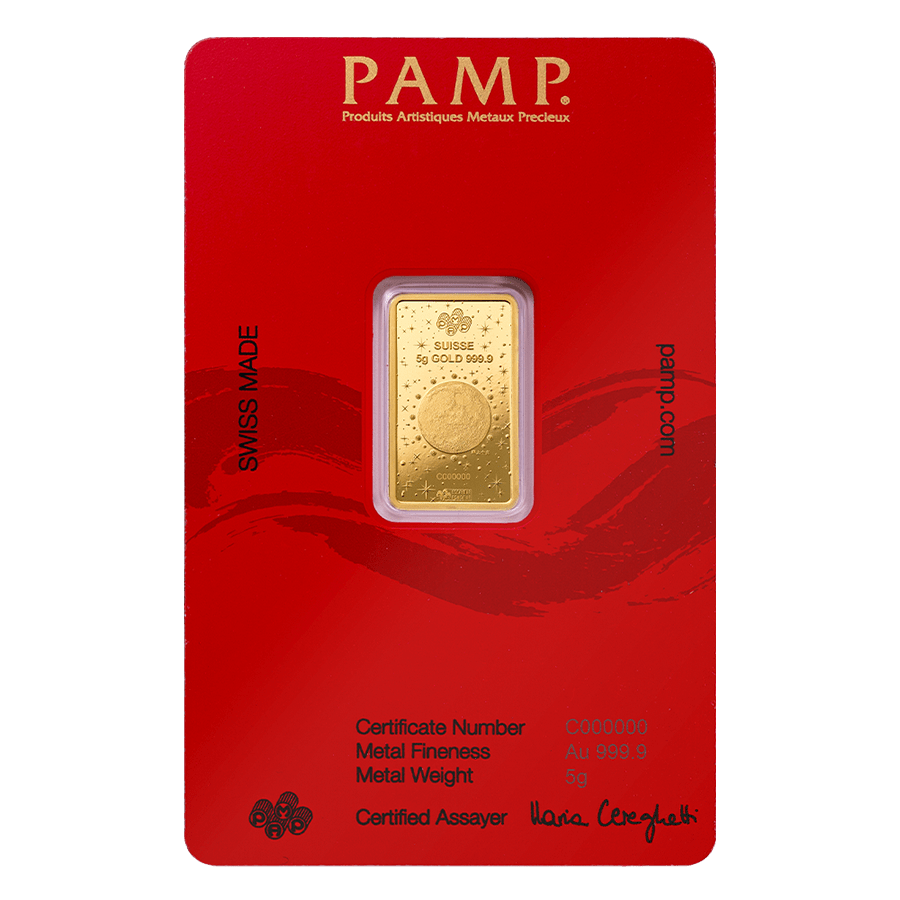 5 gram Gold Bar - PAMP Suisse Lunar Snake 2025 thumbnail 2