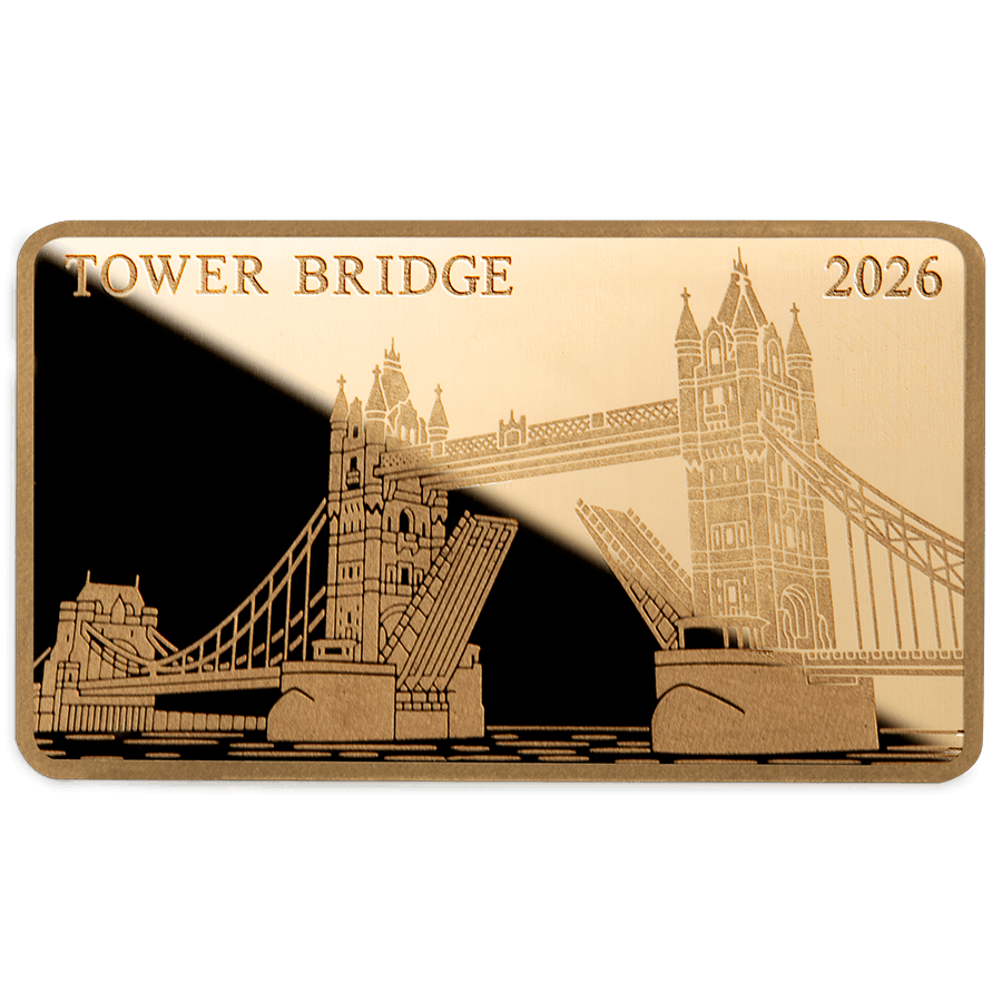 1/200 oz Gold Bar - Landmarks of the World - Tower Bridge — photo 1