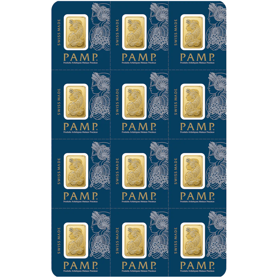 12x1 gram multigram Gold Bar - PAMP Suisse Lady Fortuna — photo 1