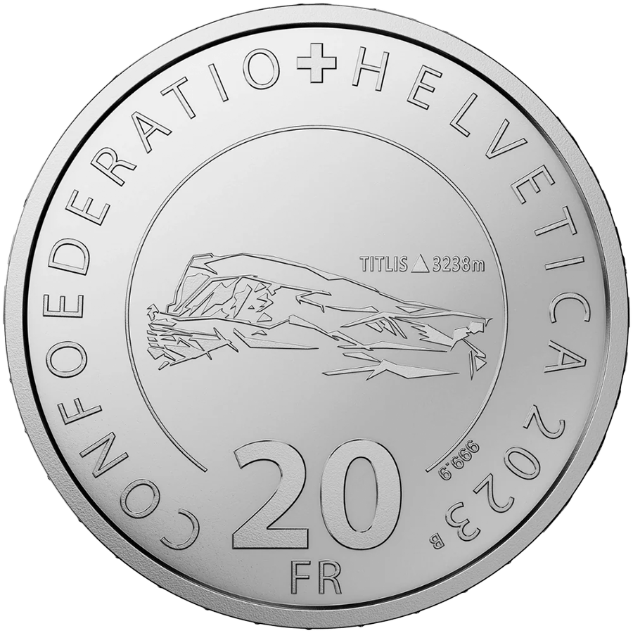 20 gram Silver Coin - Switzerland Titlis Proof 2023 thumbnail 2