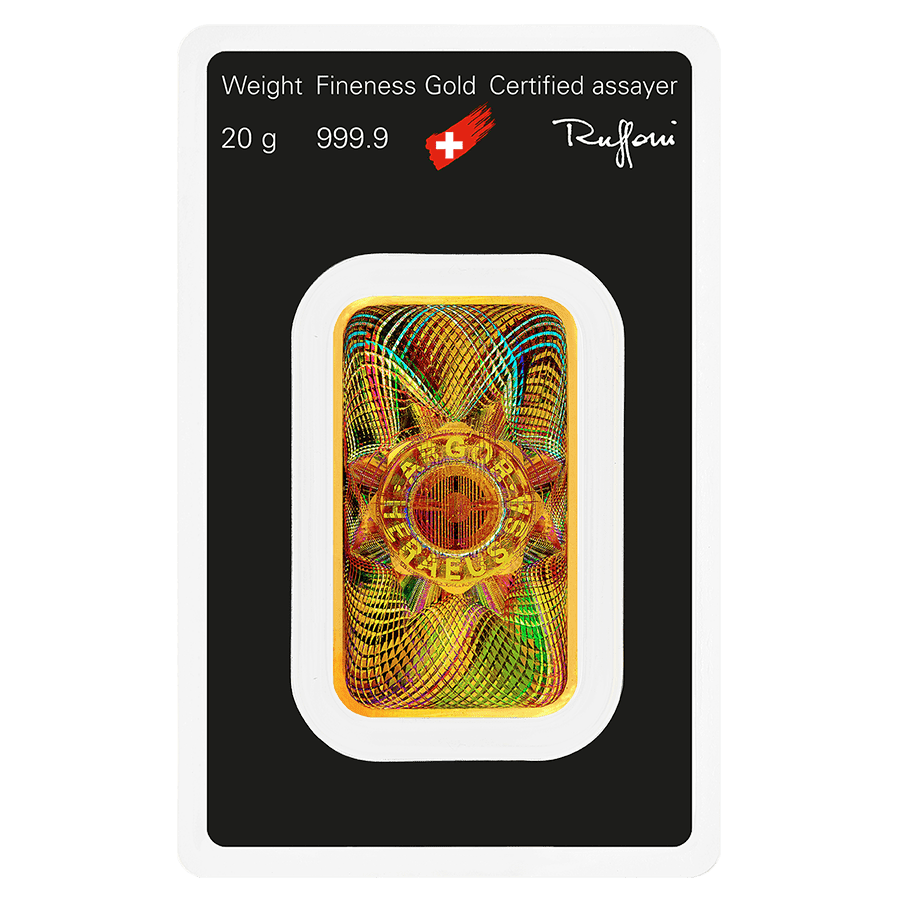 20 gram Gold Bar - Argor-Heraeus - Kinebar series thumbnail 2