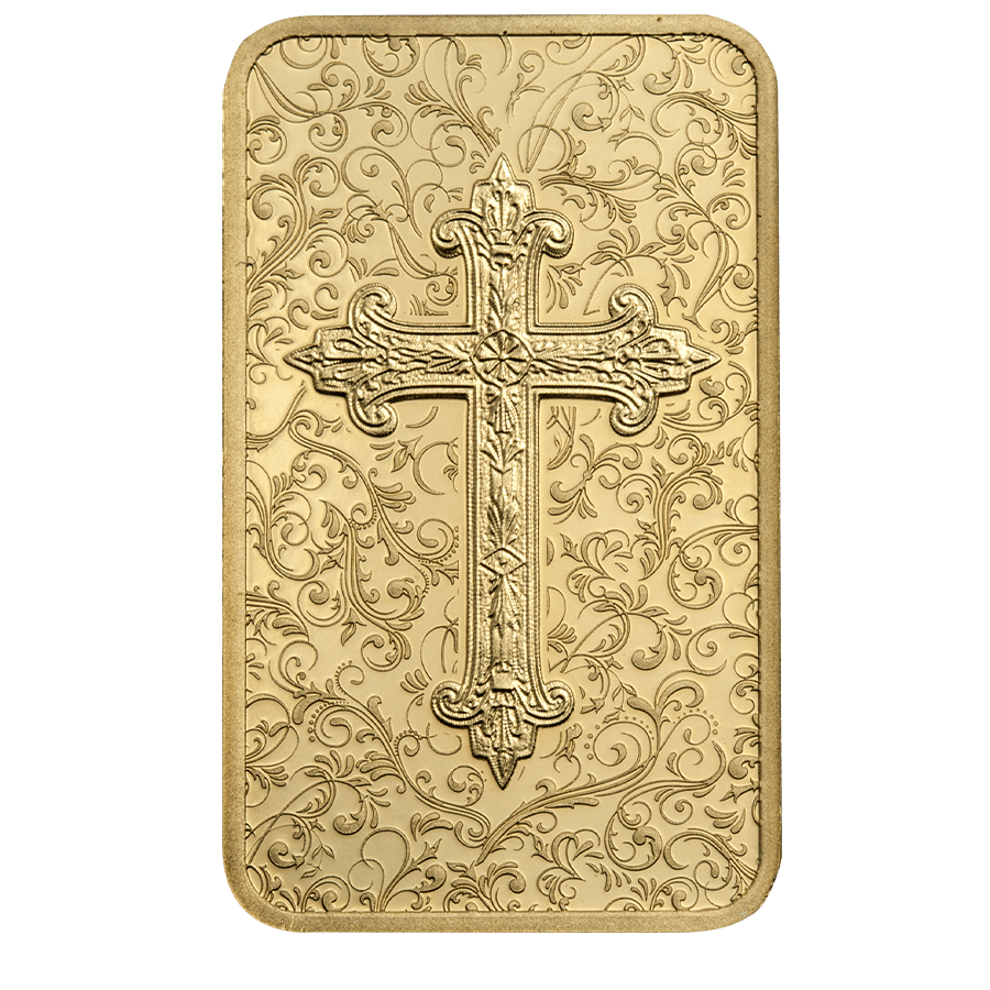 5 gram Gold Bar - Christian Cross thumbnail 3