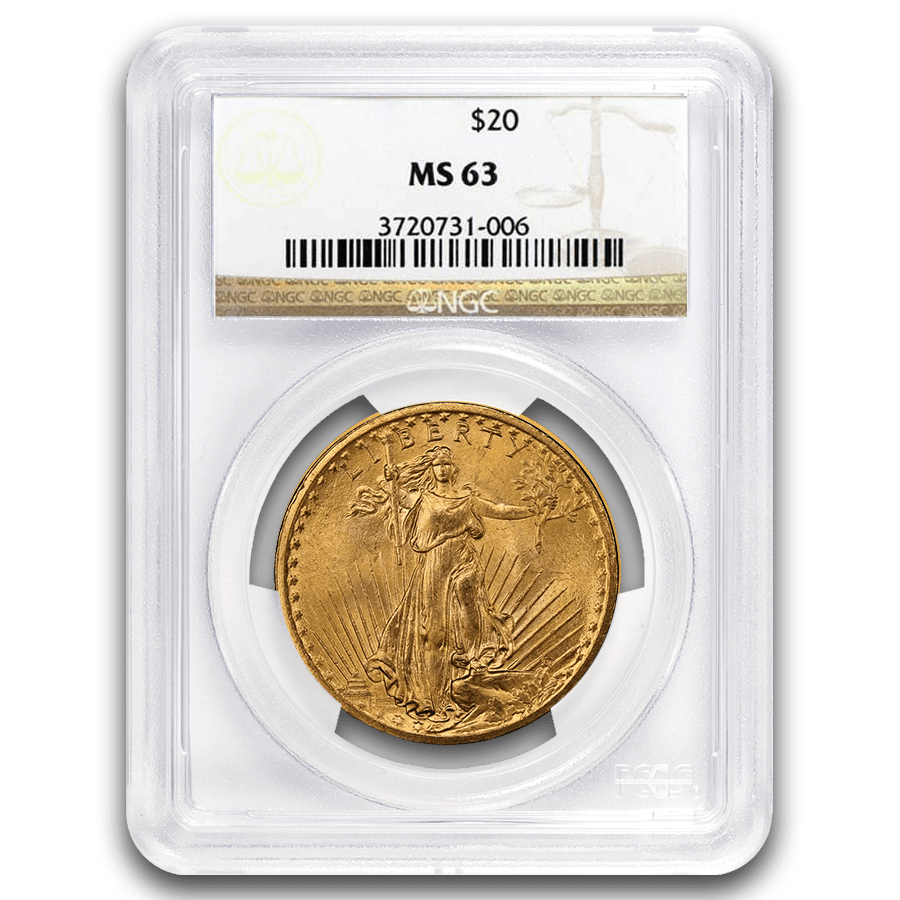 20 US Dollars Gold Coin - MS-63 NGC - St. Gaudens Double Eagle Mixed Years — photo 1