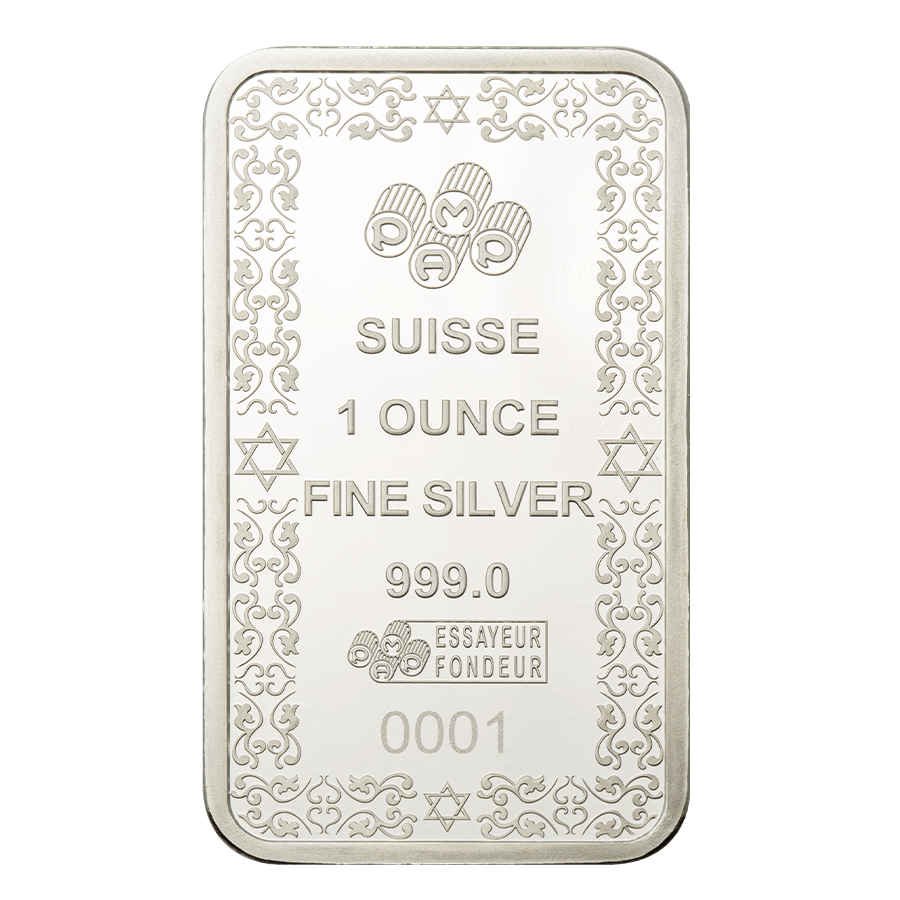 1 ounce Silver Bar - Star of David thumbnail 4