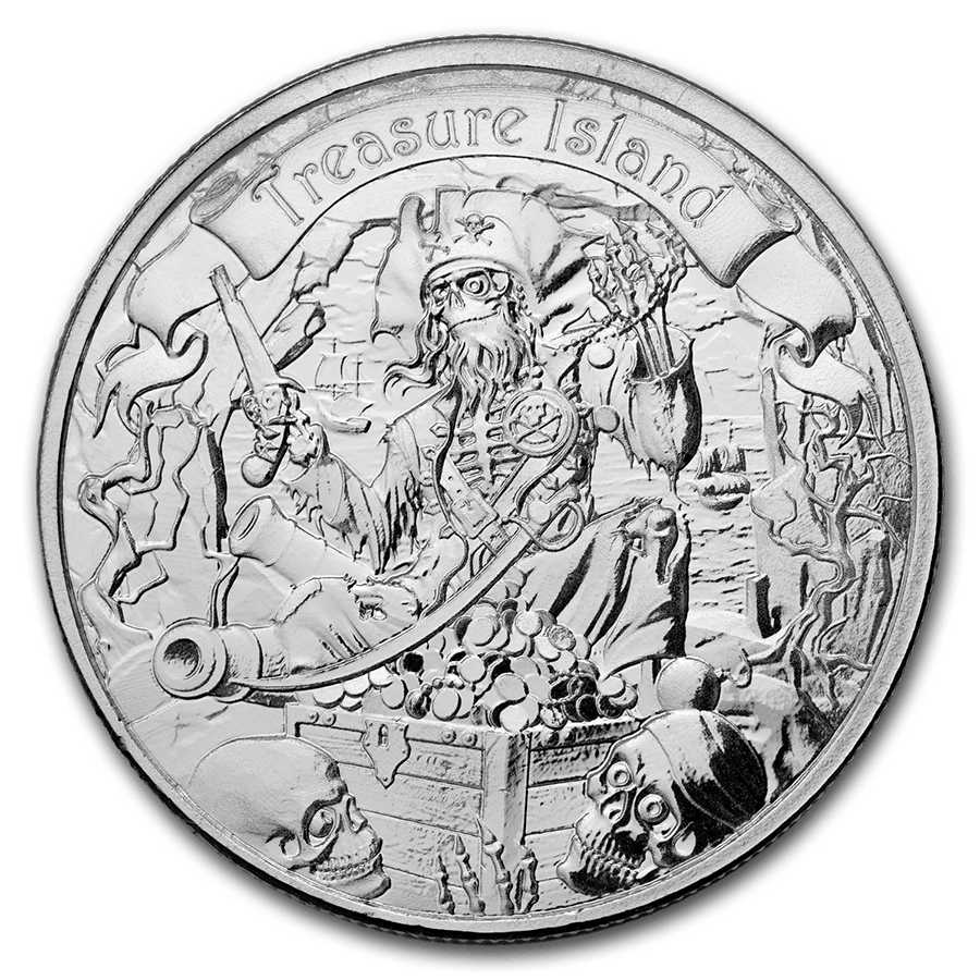 1 ounce Silver Coin - Treasure Island — photo 1
