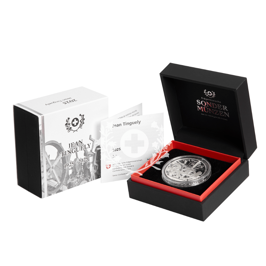 20 gram Silver Coin - Switzerland Jean Tinguely Proof 2025 thumbnail 3