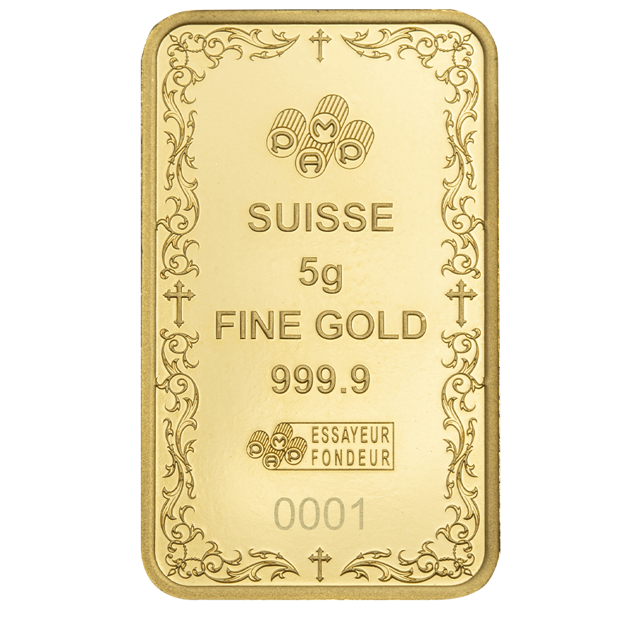 5 gram Gold Bar - Christian Cross thumbnail 4
