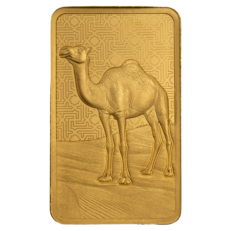 5 gram Gold Bar - Arabian Camel with pendant frame thumbnail 5