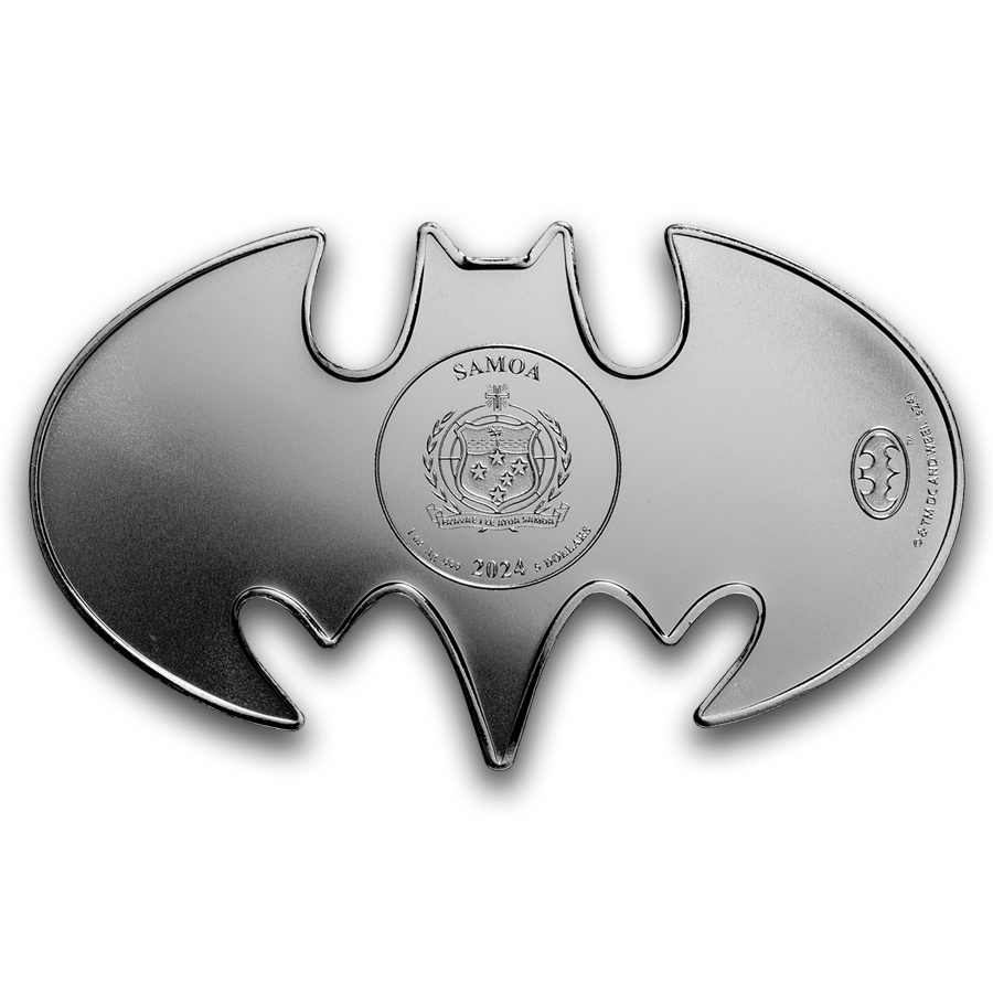 1 ounce Silver Coin - Batman Batarang 2024 thumbnail 2