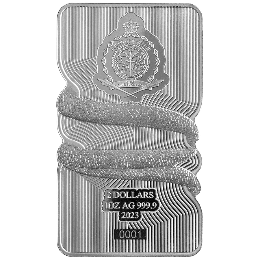 1 ounce Silver Bar – Nature’s Grip Sunbeam Snake​ thumbnail 4