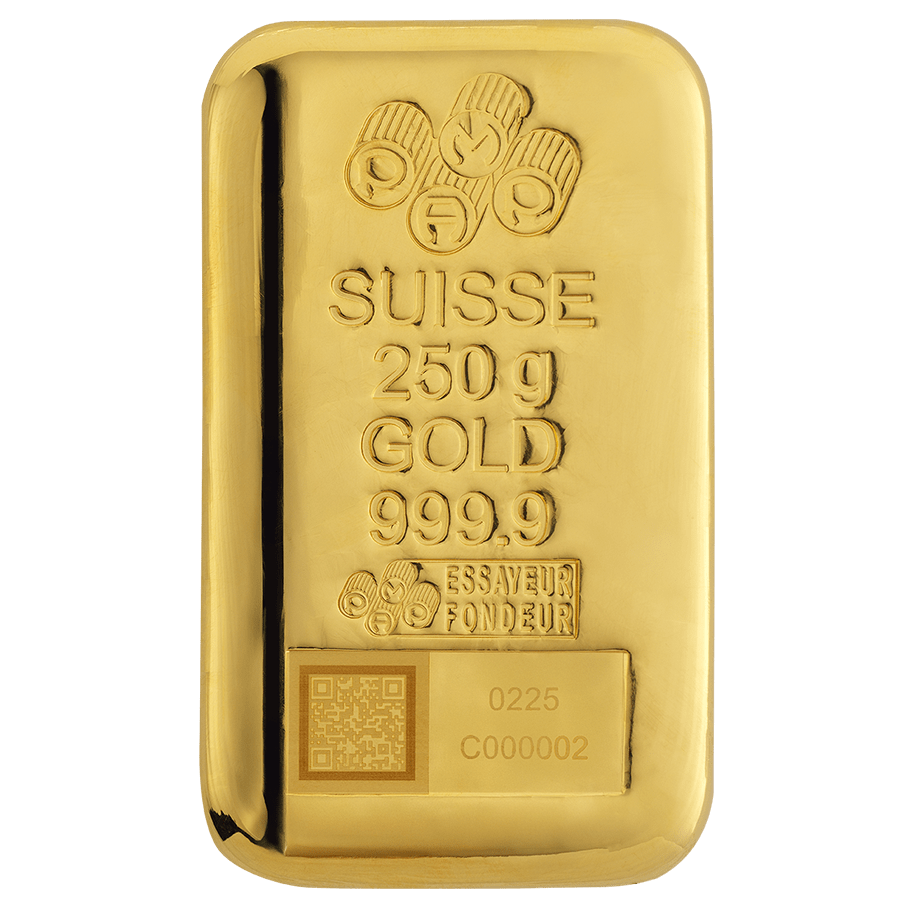 250 gram Gold Bar - PAMP Suisse — photo 1