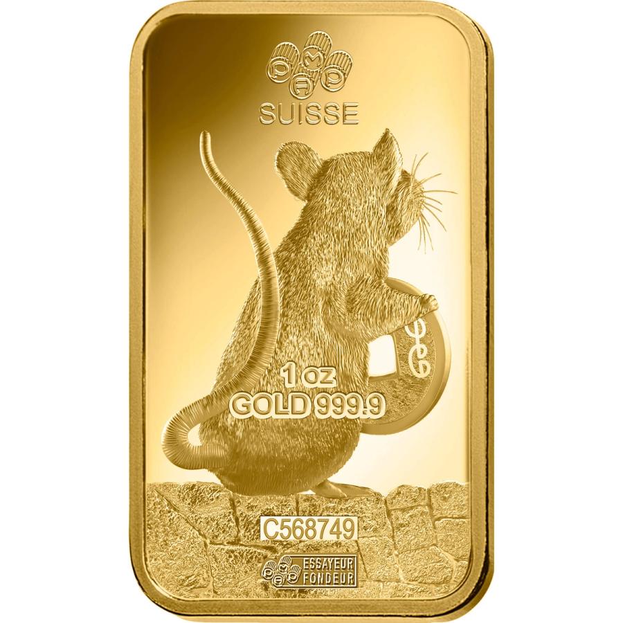1 ounce Gold Bar - PAMP Suisse Lunar Rat thumbnail 4