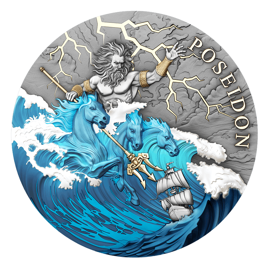 2 ounce Silver Coin - Poseidon — photo 1