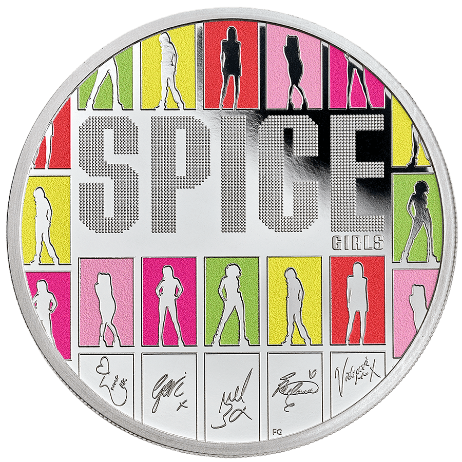 1 ounce Silver Coin - Music Legends Spice Girls Colorized Proof thumbnail 2