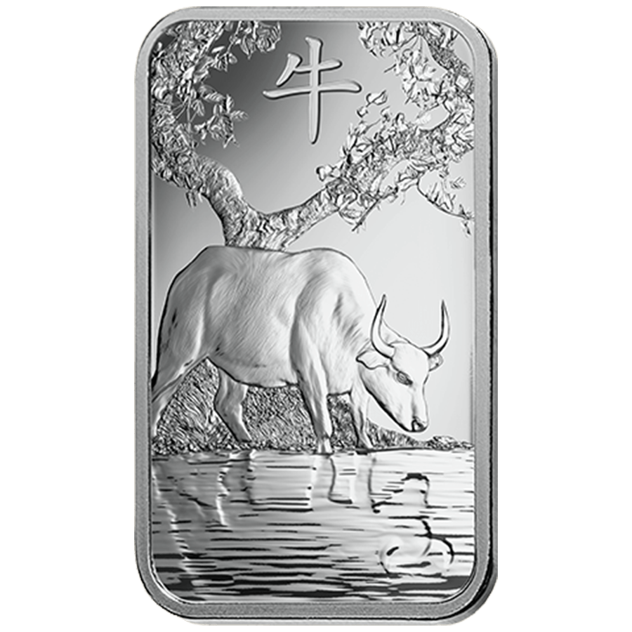 1 ounce Silver Bar - PAMP Suisse Lunar Ox thumbnail 3