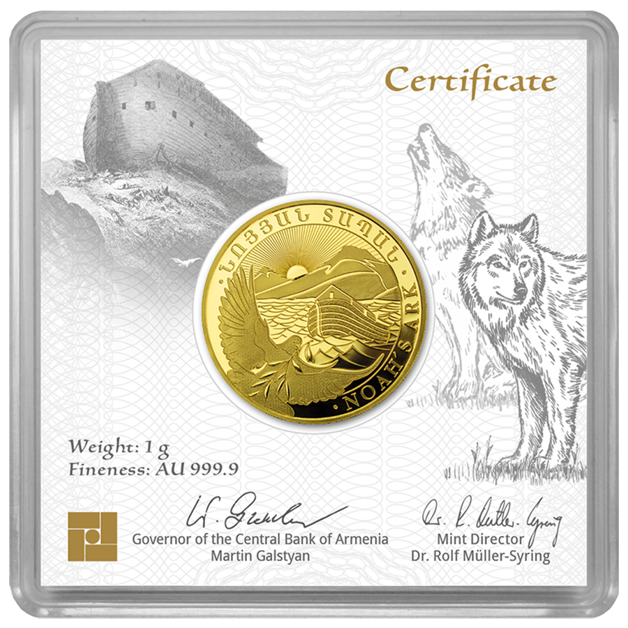 1 gram Gold Coin - Armenia Noah's Ark 2026 — photo 1
