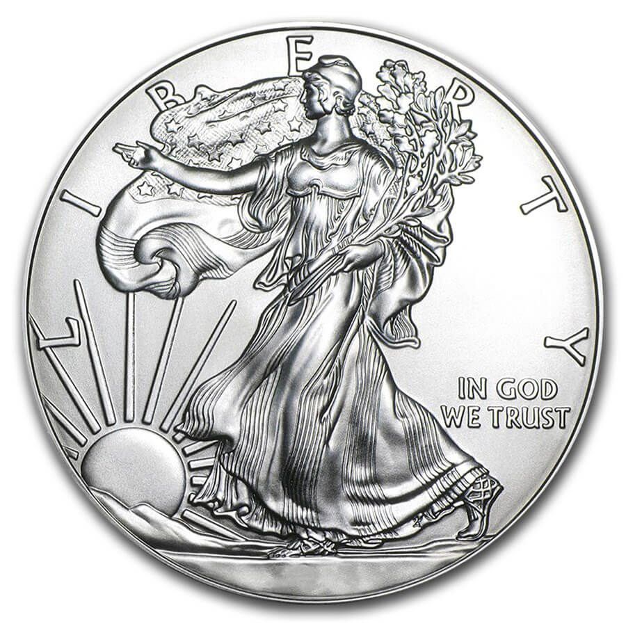 20 Coins American Eagle Silver Tube (Mixed Years) thumbnail 2