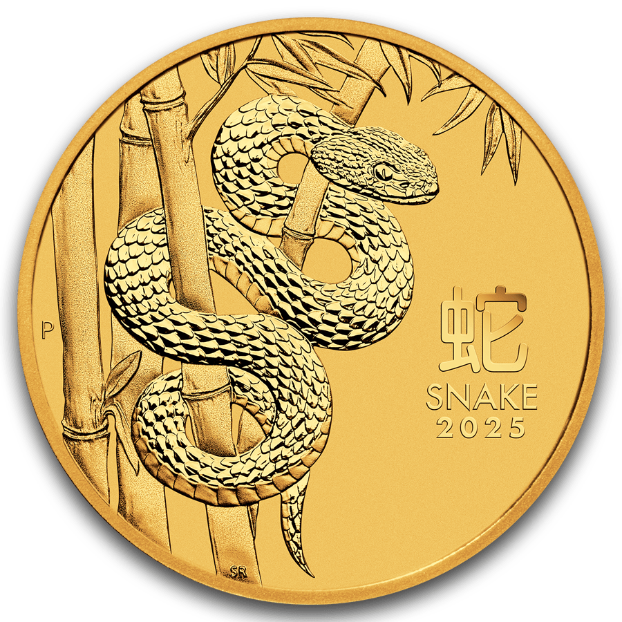 1 ounce Gold Coin - MS-70 PCGS - Australia Lunar Snake 2025  thumbnail 2