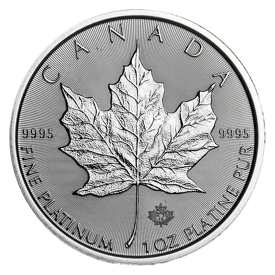 1 ounce Platinum Coin - Maple Leaf BU - Mixed Years — photo 1
