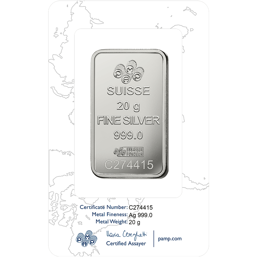 20 gram Silver Bar - PAMP Suisse Lady Fortuna thumbnail 2