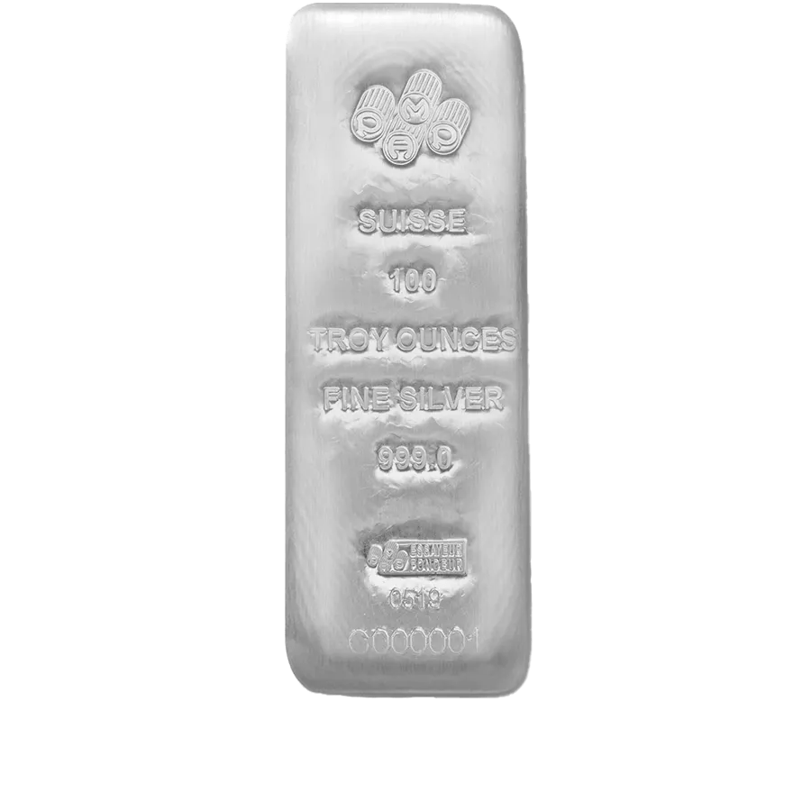 100 ounce Silver Bar - PAMP Suisse — photo 1