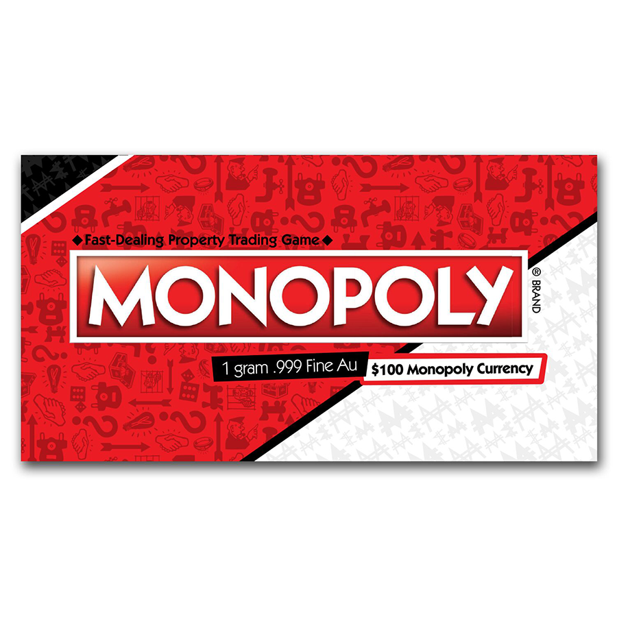 1 gram Gold Monopoly® Money thumbnail 4