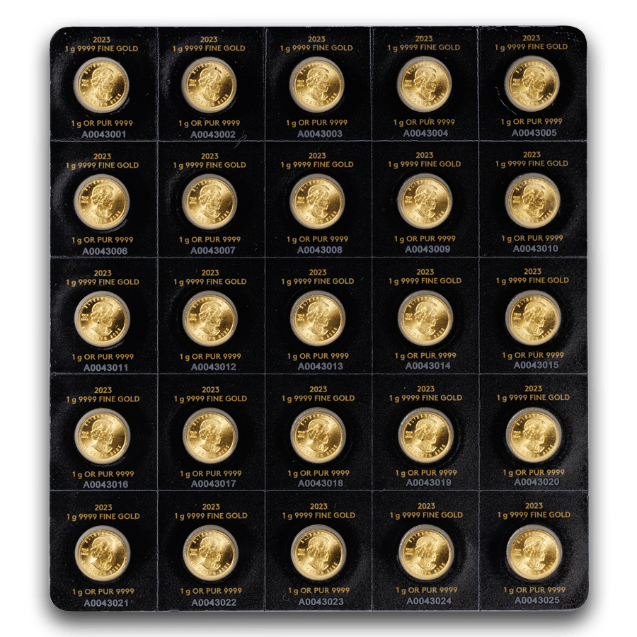 25x1 gram Maplegram Gold Coin - Maple Leaf (Mixed Years) thumbnail 3