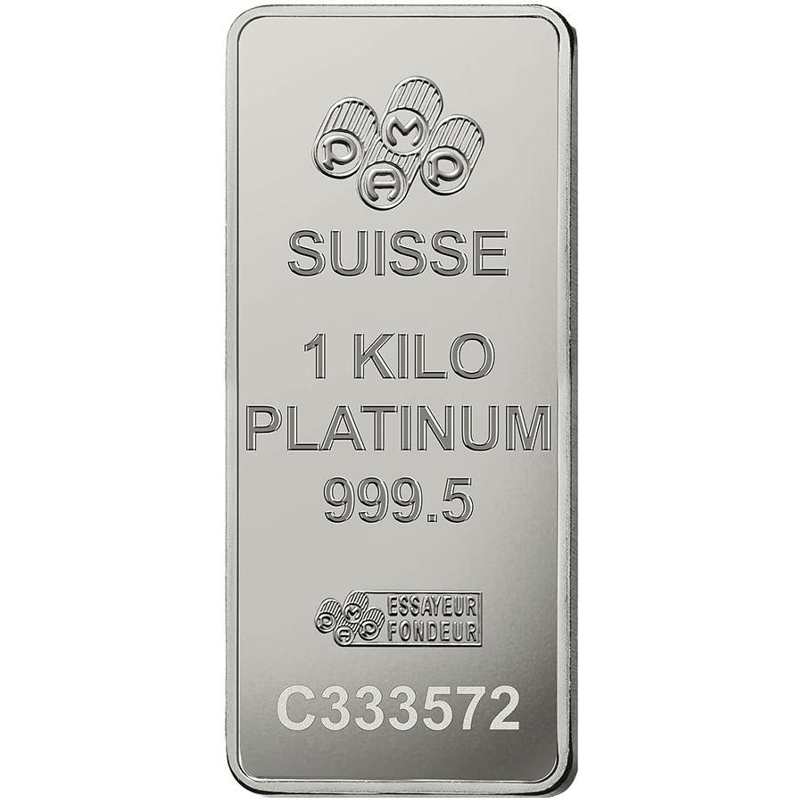 1 kg Platinum Bar - PAMP Suisse Lady Fortuna thumbnail 2