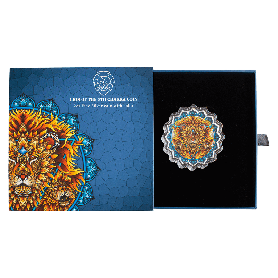 2 ounce Silver Coin – Lion of the 5th Chakra — photo 1