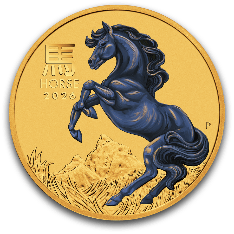 1/10 ounce Gold Coin - Colorized Australian Lunar Horse 2026 — photo 1