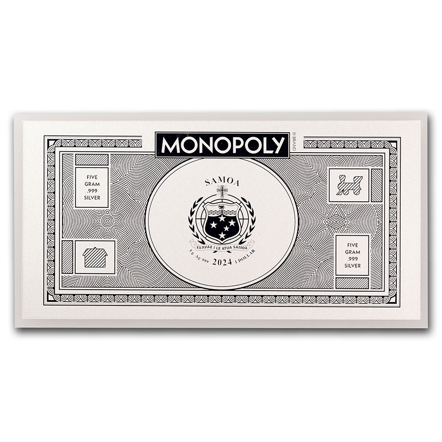 5 gram Silver Monopoly® Money thumbnail 2