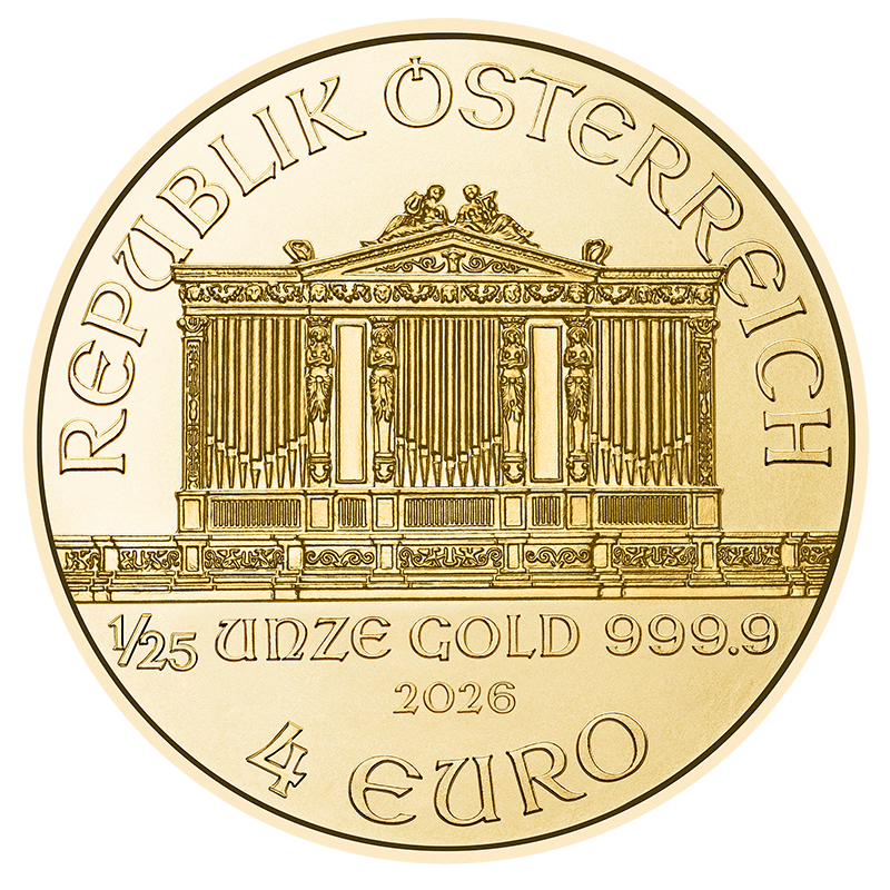 1/25 ounce Gold Coin - Philharmonic 2026 thumbnail 2