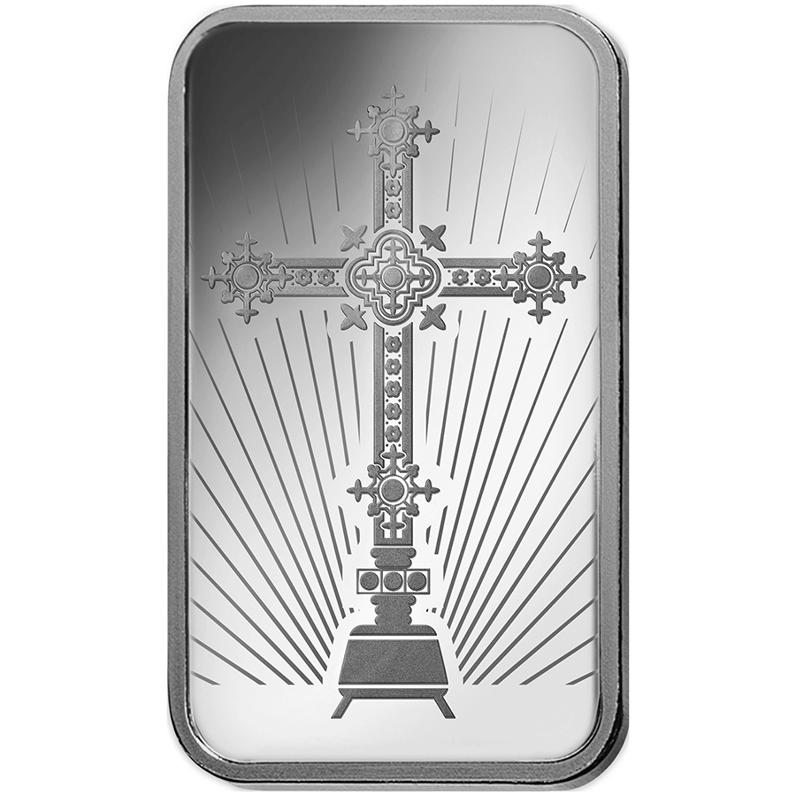 1 ounce Silver Bar - PAMP Suisse Romanesque Cross thumbnail 3