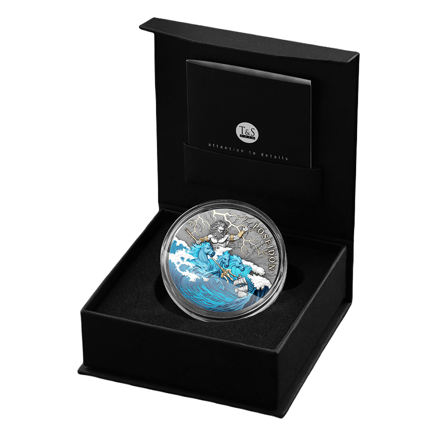2 ounce Silver Coin - Poseidon thumbnail 3