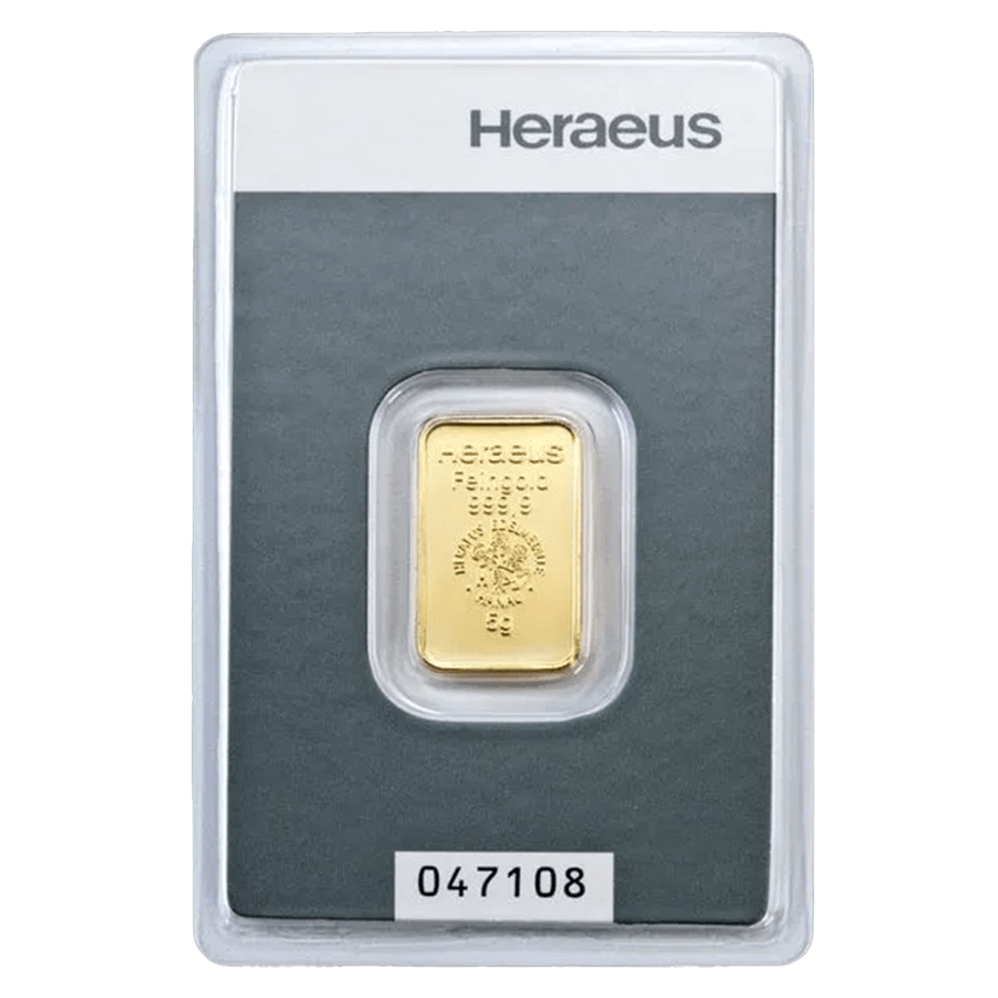 5 gram Gold Bar - Heraeus — photo 1