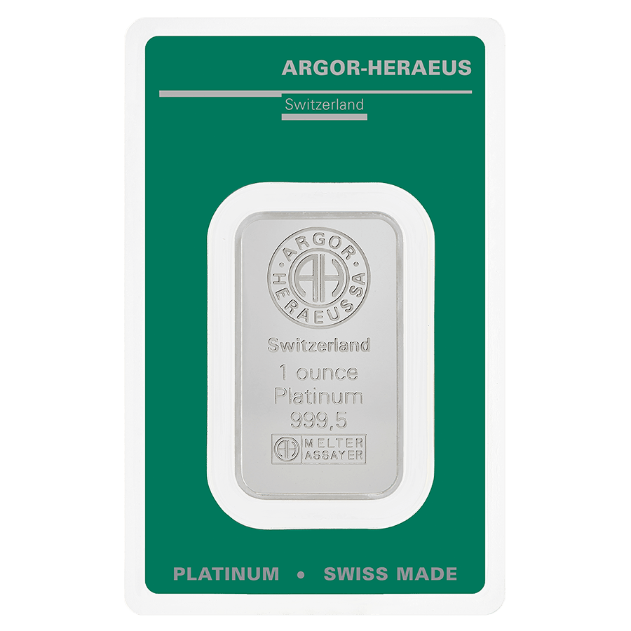 1 ounce Platinum Bar - Argor-Heraeus