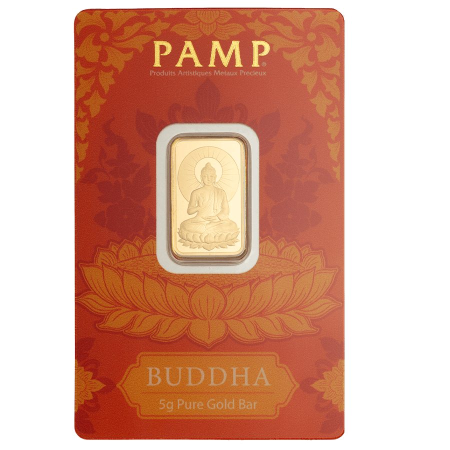 5 gram Gold Bar - Buddha with Lotus — photo 1
