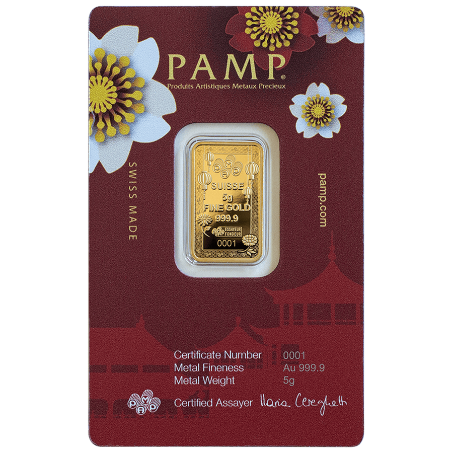 5 gram Gold Bar - Laughing Buddha - Good Luck thumbnail 4