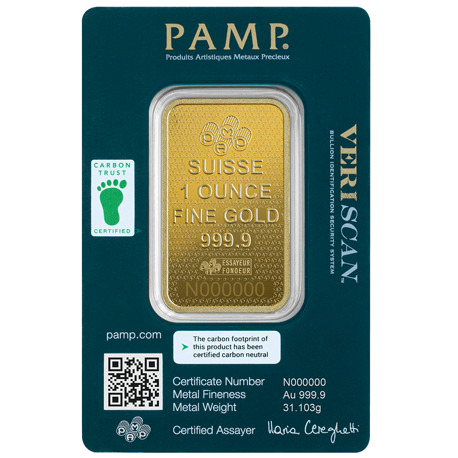 1 ounce Gold Bar - Lady Fortuna 45th Anniversary thumbnail 2