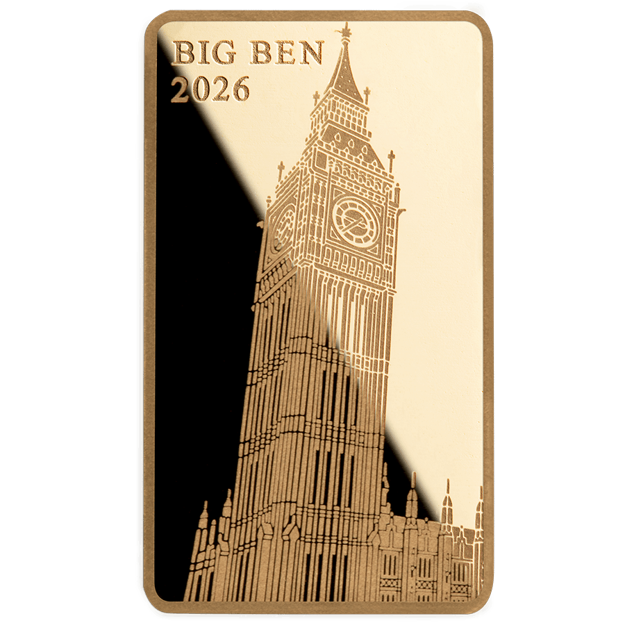 1/200 oz Gold Bar - Landmarks of the World - Big Ben — photo 1