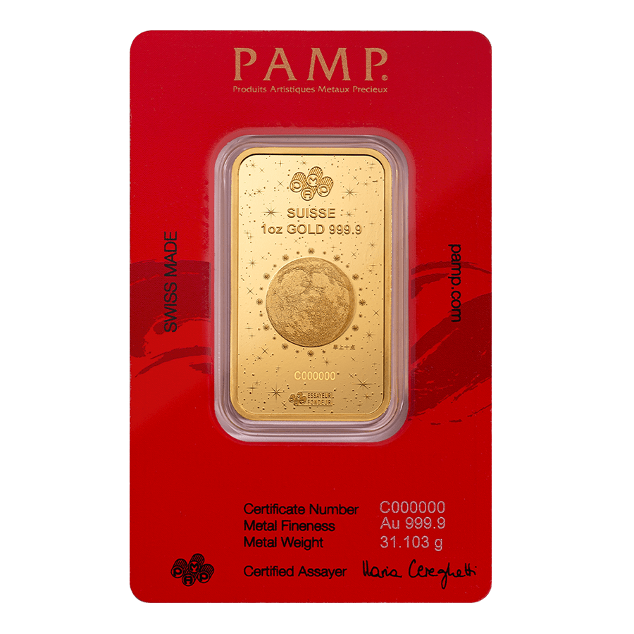 1 ounce Gold Bar - PAMP Suisse Lunar Snake 2025 thumbnail 2