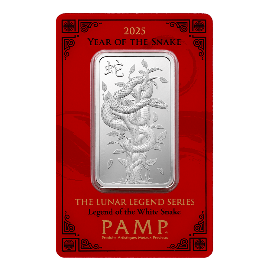 1 ounce Silver Bar - PAMP Suisse Lunar Snake 2025 — photo 1