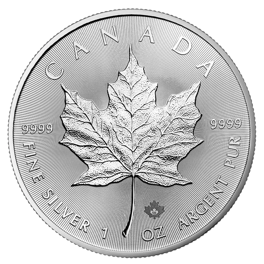 1 oz Silver Coin - Maple Leaf BU 2018 — photo 1