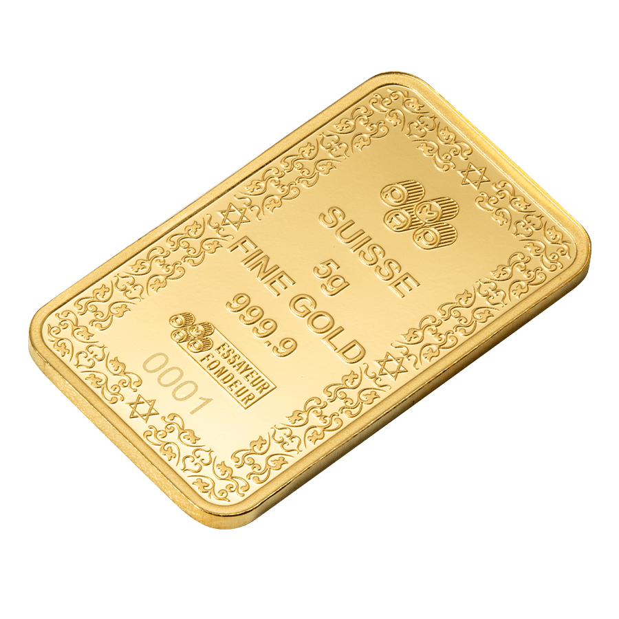 5 gram Gold Bar - Star of David thumbnail 8