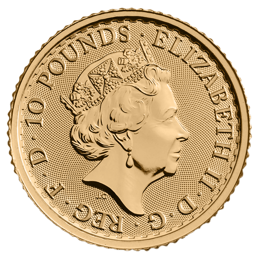 1/10 ounce Gold Coin - Britannia BU - Mixed Years thumbnail 2