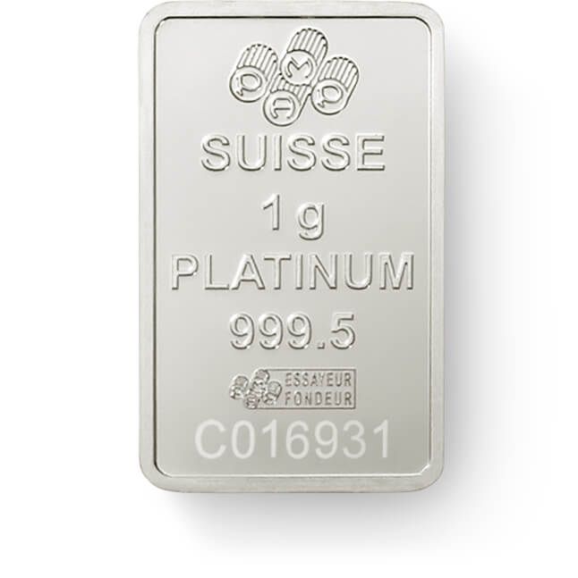 1 gram Platinum Bar - PAMP Suisse Lady Fortuna thumbnail 4