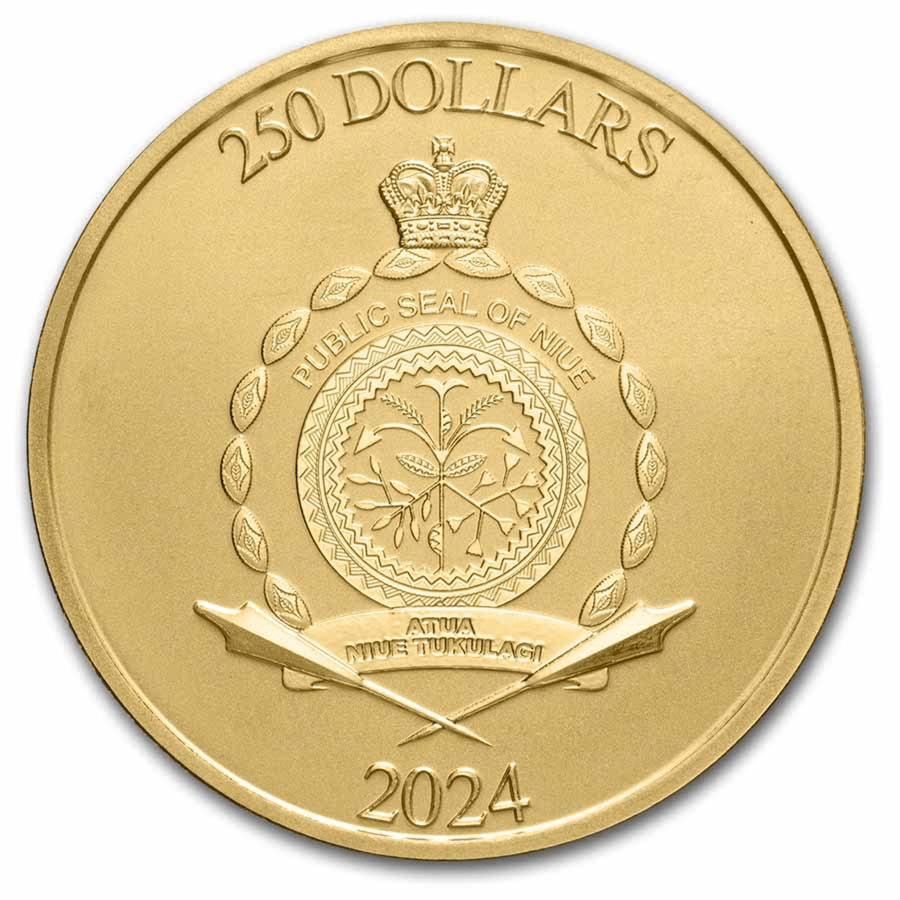 1 ounce Gold Coin - Bitcoin 2024 thumbnail 2