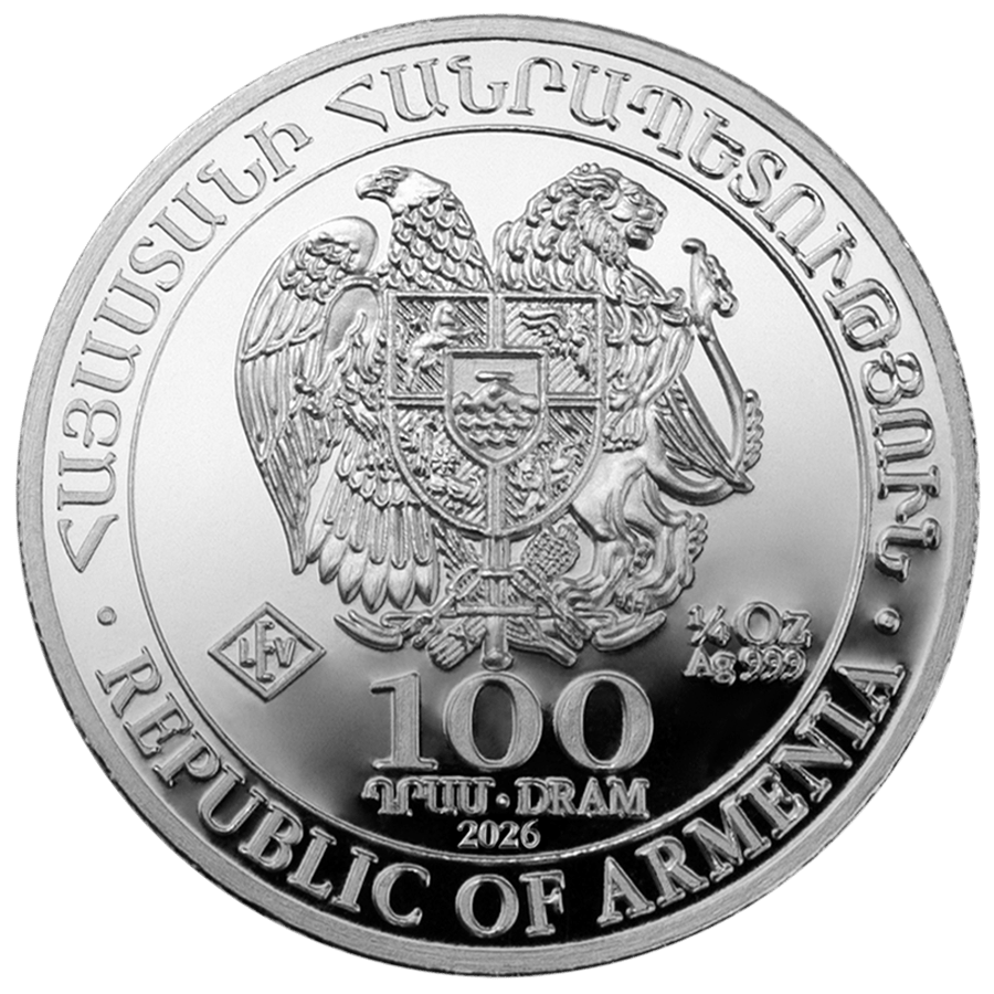 1/4 ounce Silver Coin - Armenia Noah's Ark 2026 thumbnail 2