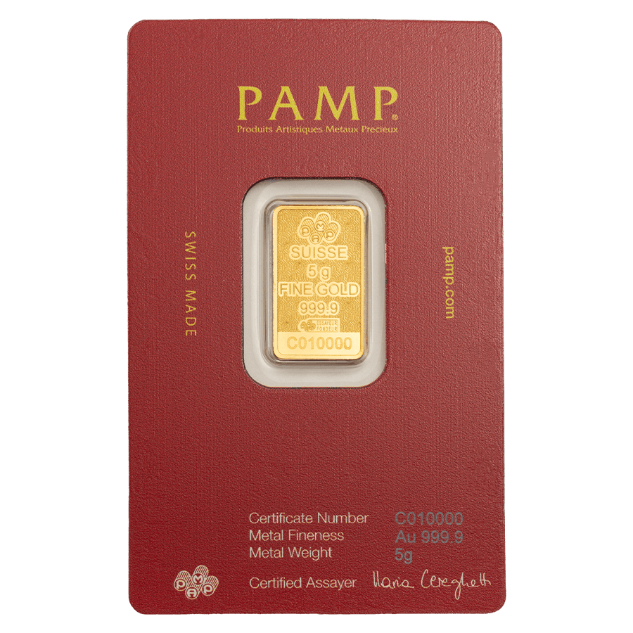 5 gram Gold Bar - Arabian Camel with pendant frame thumbnail 4